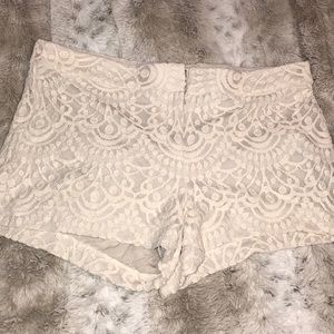 Express lace shorts